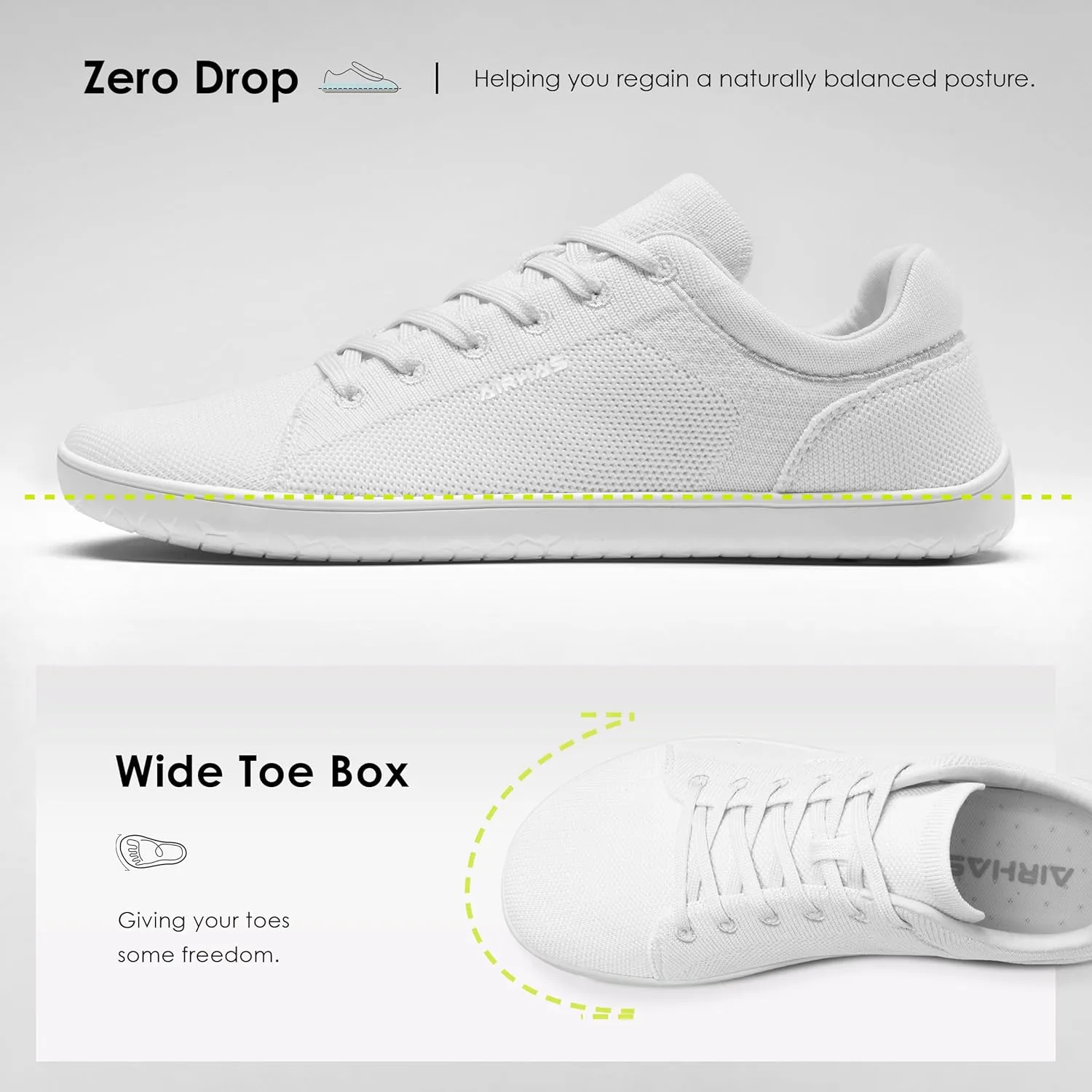 Womens Minimalist Barefoot Shoes Zero Drop Wide Toe Box Shoes Lightweight Casual Fashion Sneakers for Women