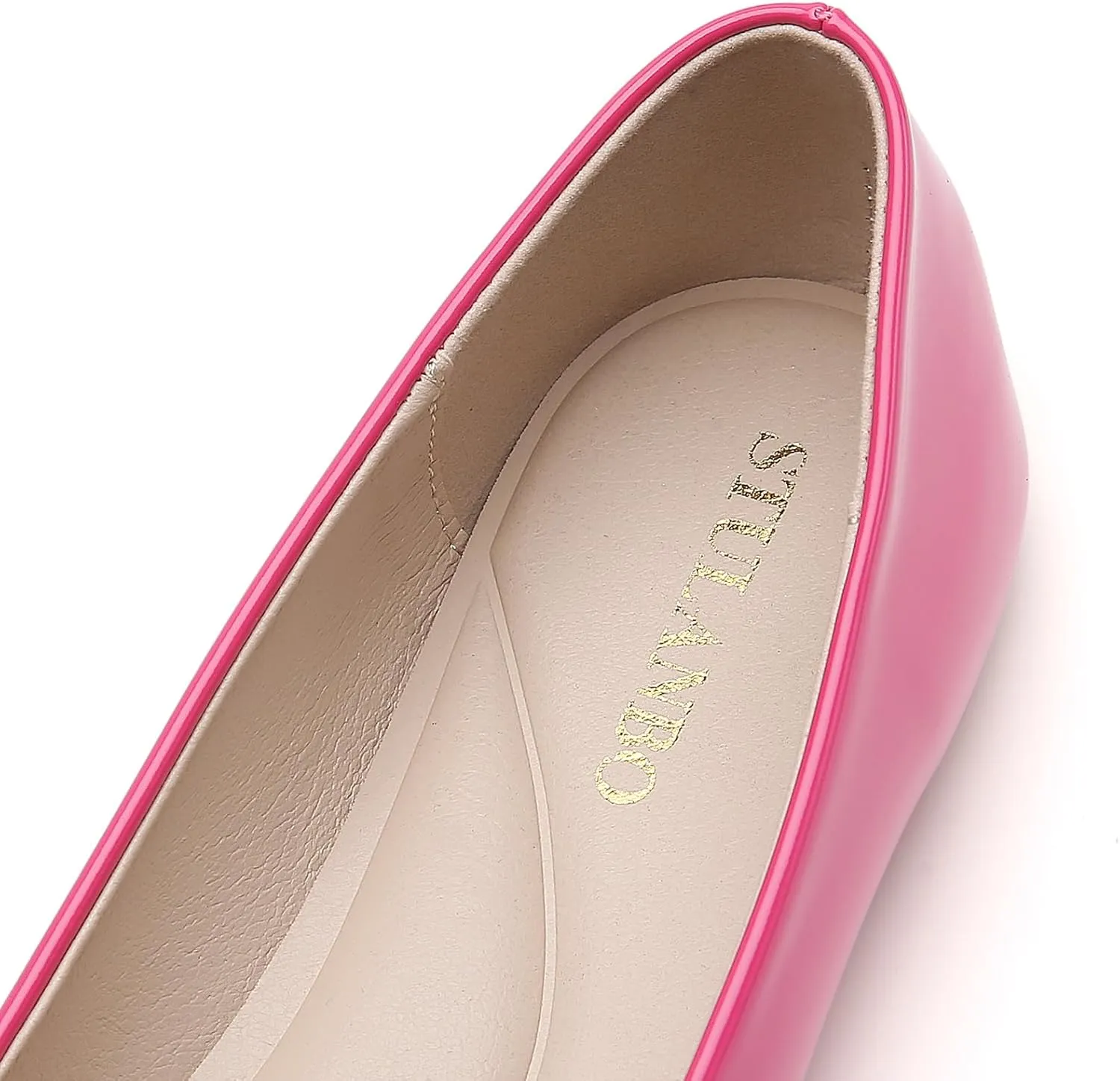 Women's Pointy Toe Loafer Flat Comfortable Faux Suede Work Shoes, Cute Penny Loafer Slip On Ballet Flat