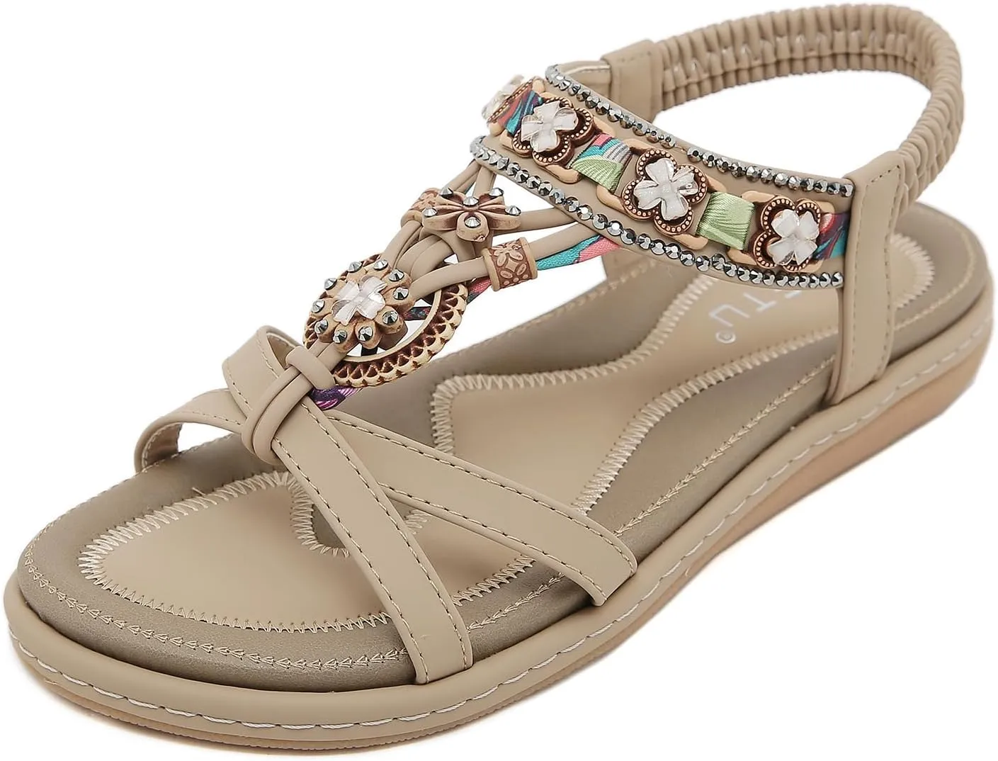Womens Sandals Comfort Summer Shoes Bohemian Outdoor Beach Walking Flat Sandals