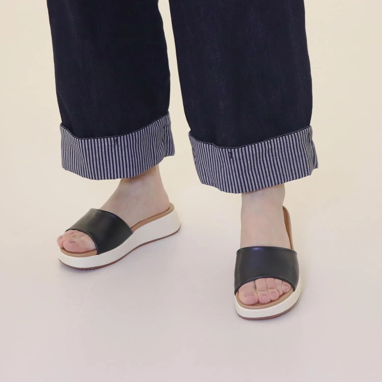 Womens Sandals Platform Classic Faux Leather Comfortable Slide for Summer Size 6-11