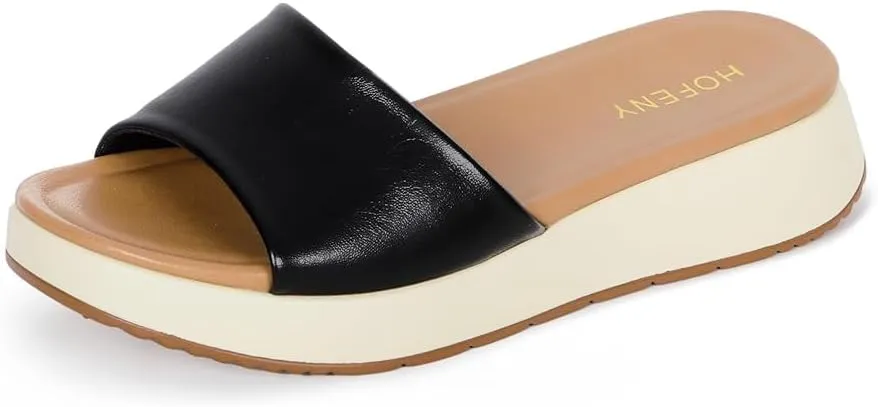 Womens Sandals Platform Classic Faux Leather Comfortable Slide for Summer Size 6-11