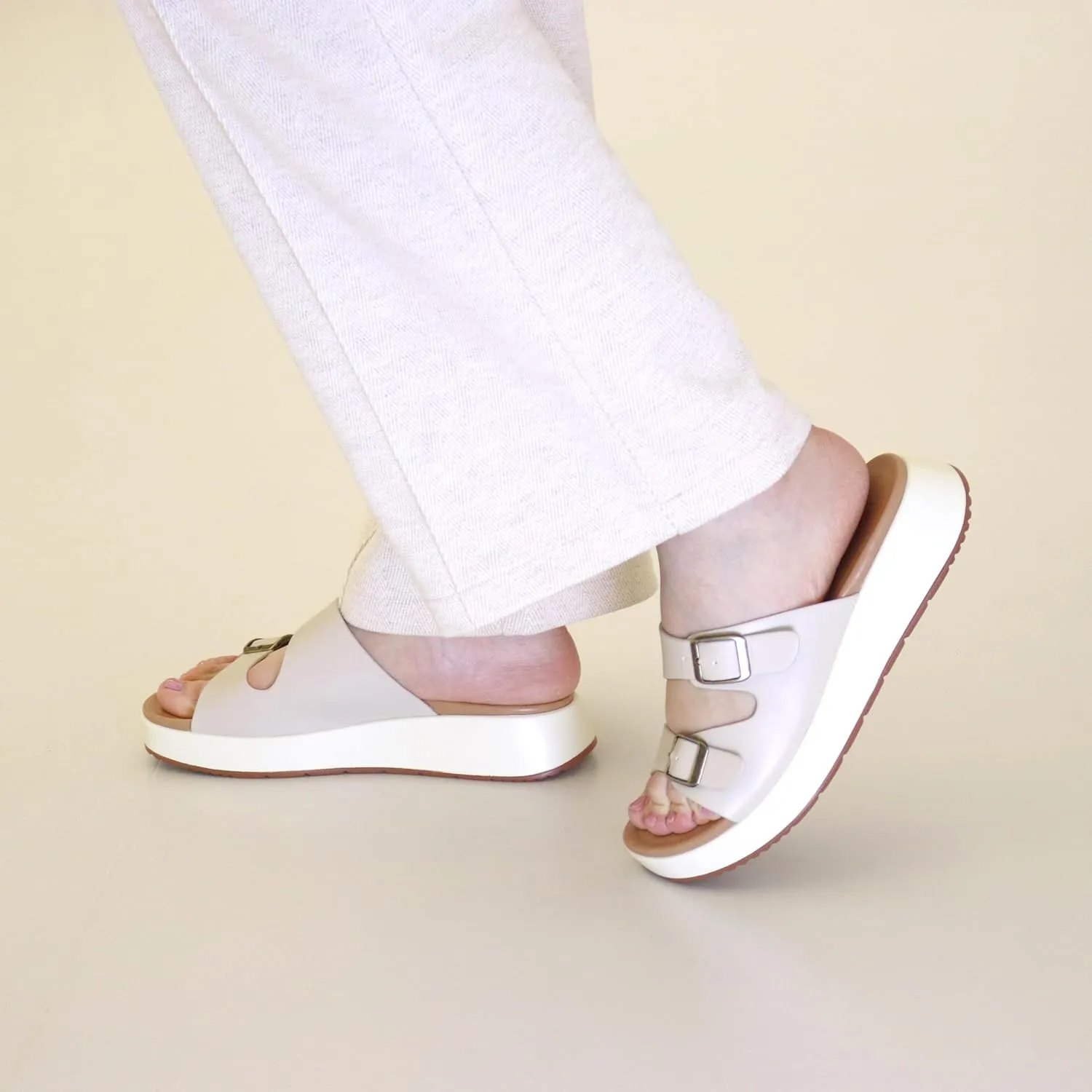 Womens Sandals Platform Double Strap Comfortable Slide for Summer Size 6-11