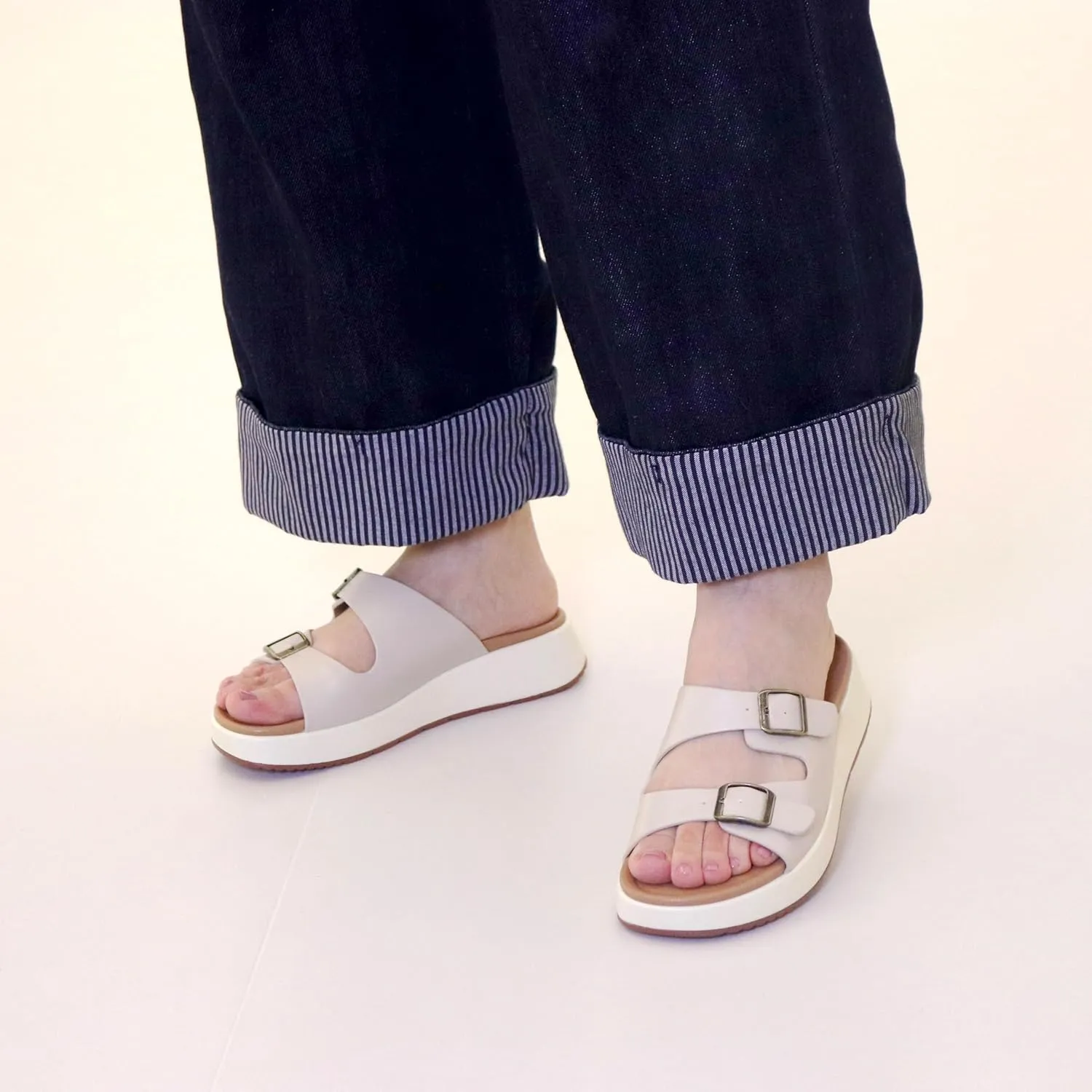 Womens Sandals Platform Double Strap Comfortable Slide for Summer Size 6-11