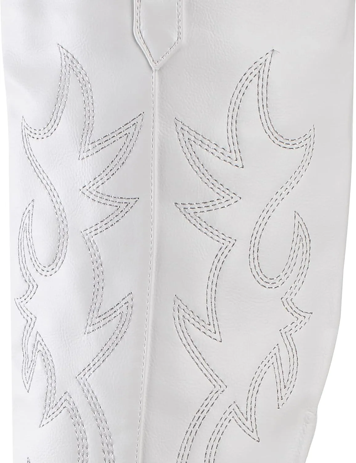 Women's Western Cowboy Boots, White Fashion Embroidered Knee-High for Women Chunky Heels cowgirl Boots