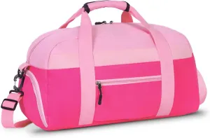WOOMADA Travel Duffle Bag, Weekend Bag with Wet Pocket & Trolley Sleeve, Overnight Bag With Shoe Compartment, Fit for Sports Practice, Travel and Gifts(pink)