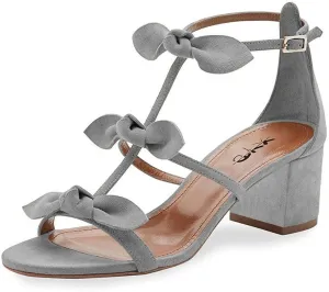 XYD Women Block Chunky Heels Open Toe Sandals BowKnots Gladiator Strappy Pumps Cute Party Casual Shoes