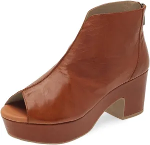 YDN Women's Open Peep Toe Platform Heeled Booties Chunky Block Mid Heels Back Zipper Stylish Ankle Boots Shoes Size 4-16 US